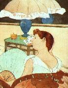 Mary Cassatt The Lamp painting